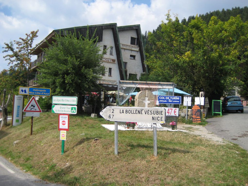 Le col de Turini (1604 m) puis le village La-Bollène-Vésubie.