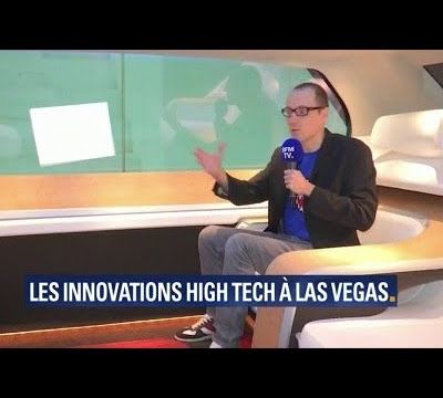 [NOUVEL ORDRE MONDIAL]La voiture du futur autonome est en présentation à Las Vegas lors du CES, Sièges face à face, écrans connectés, vitres-écran,intelligence artificielle,extension de son bureau (video media fr)