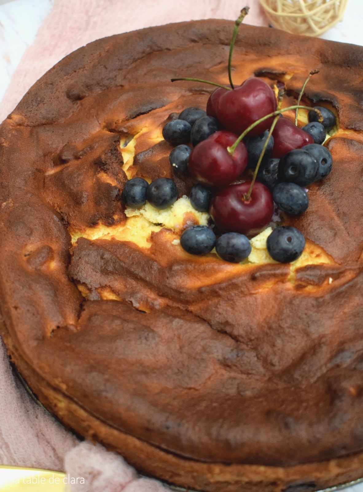 Gâteau fromage blanc fruits rouges