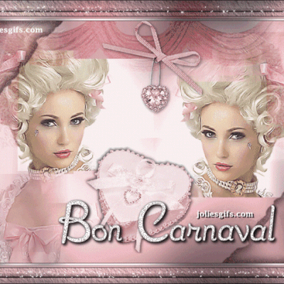 Bon carnaval - Femme - Visages - Mardi Gras - Gif scintillant - Gratuit