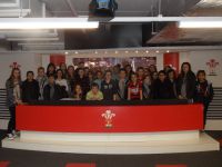 Quelques photos de groupe à la mine et au Millennium Stadium