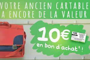 10 euros offerts par cartable recyclé:Auchan