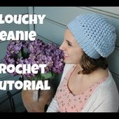 Puff Stitch Slouchy Beanie Crochet Tutorial | Sewrella