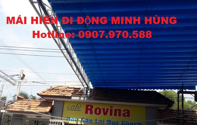 Thi công mái xếp bạt kéo lượn sóng, mái hiên di động Huyện Cần Giờ