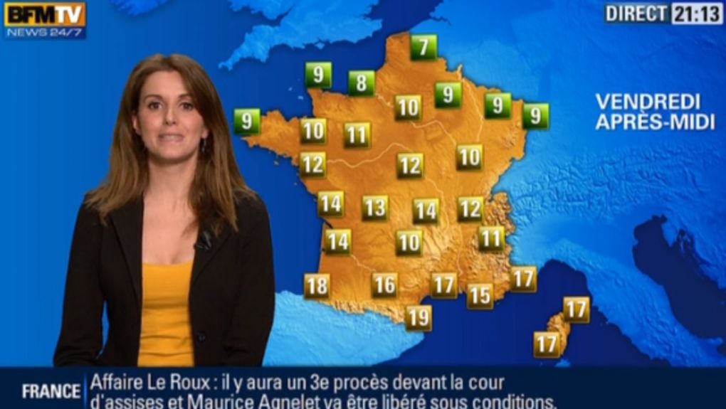 2013 01 31 - FANNY AGOSTINI - BFM TV - LA METEO @21H15