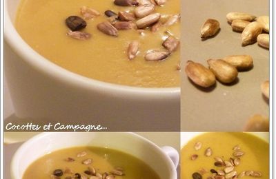 Velouté de Carottes et Lentilles Blondes, graines de Tournesol