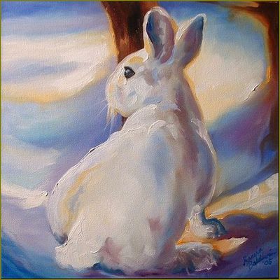 lapins, lièvres en peinture et illustrations -  Marcia Baldwin