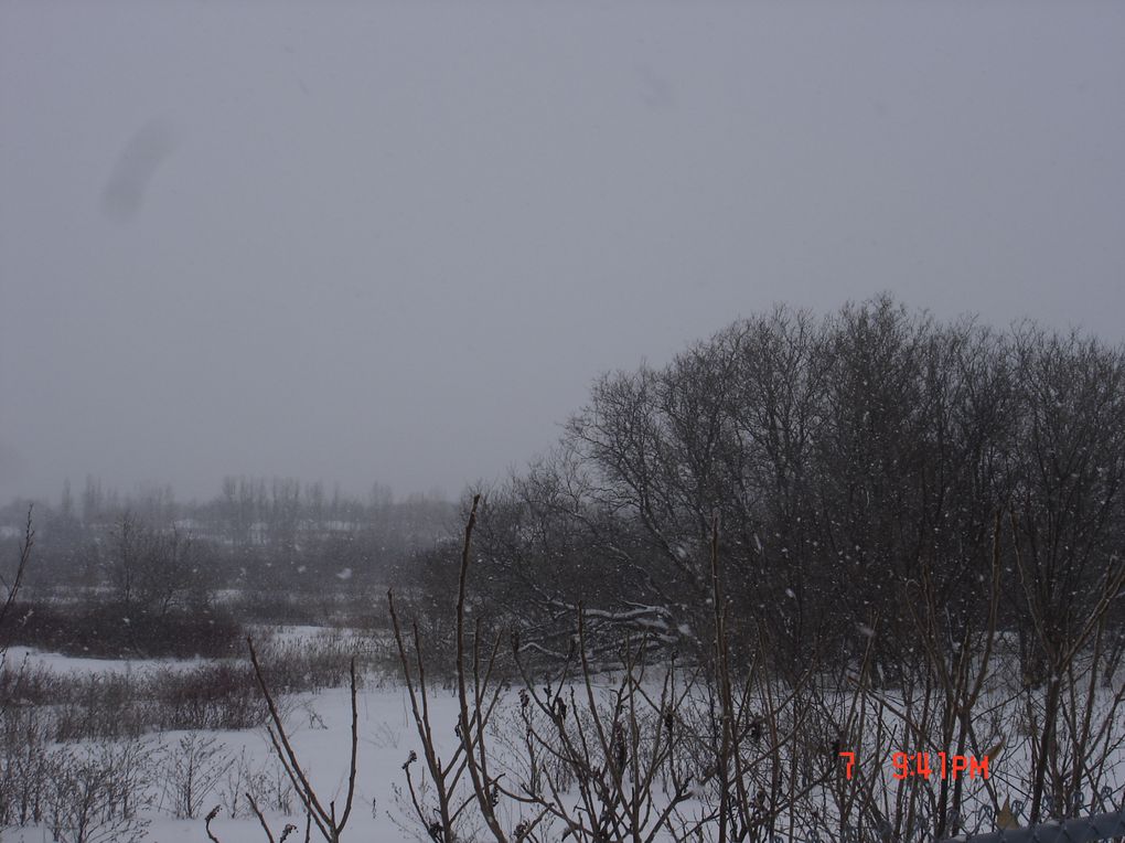 photos aléatoires de ma ville, avec des petites ou grosses bordées d'neige qui pour cette année à durer longtemps, la dernière grosse bordée du printemps ayant eu lieu à la toute fin du mois d'avril !!!