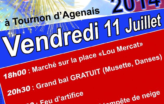 Tournon d'Agenais : Le marché fête le 14 juillet !