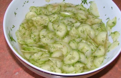 Concombres sauce Aigre douce