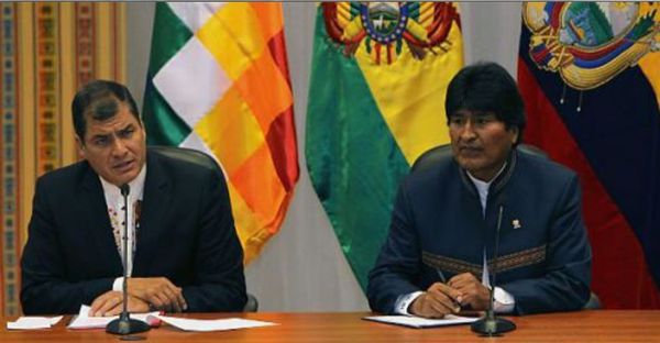 Rafael Correa et Evo Morales apportent leur soutien à Caracas