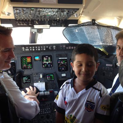 visite du cockpit sur le vols de retour madrid Bordeaux voyage très fatiguant mais nous sommes bien rentrés 