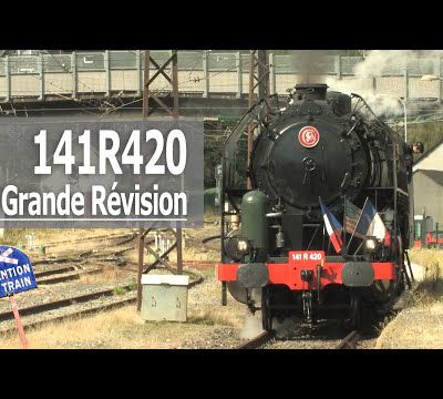 La 141R420 du Train à Vapeur d'Auvergne passe en Grande Révision