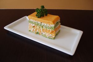 Mille Feuille de Carottes, Brocolis et Surimi