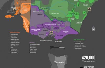 Australia wine map 