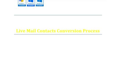 Live mail contacts converter program