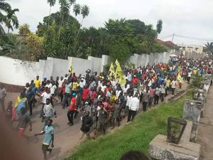 La population congolaise bravant les forces de l'ordre pour la marche de ce 19 septembre