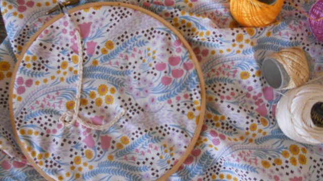 Broderie pour un coussin