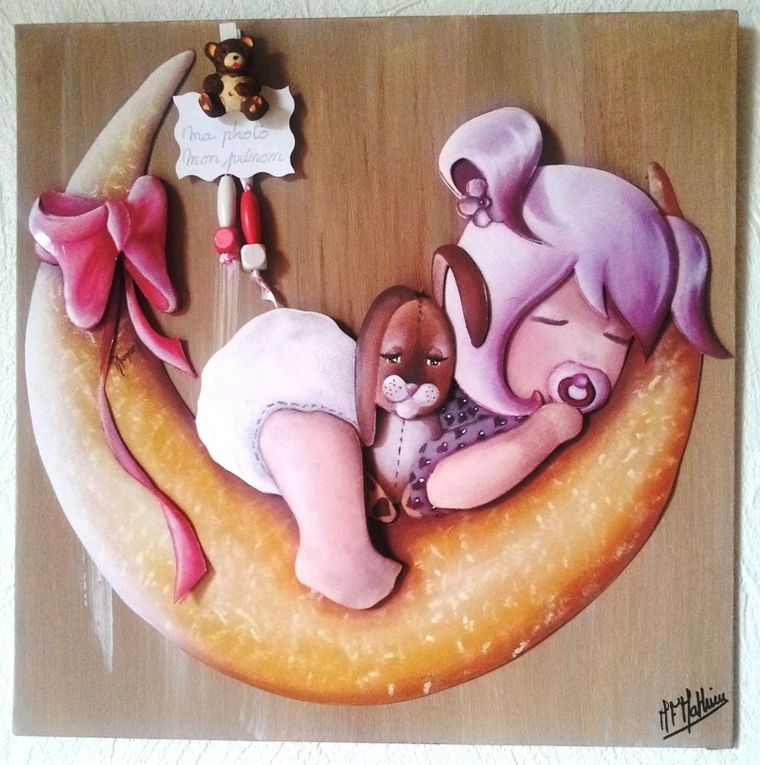 Tableaux 3D sur toile peinte
-Cadeaux de naissance avec le prénom