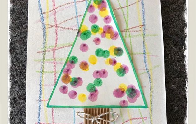 CARTES SAPIN DE NOEL - ART POSTAL - DIY CARTE DE NOEL - DIY ART POSTAL - DIY SAPIN - 