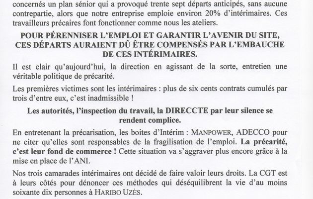 QUAND COMPETITIVITE RIME AVEC PRECARITE : C'EST (PAS) BEAU LA VIE CHEZ HARIBO