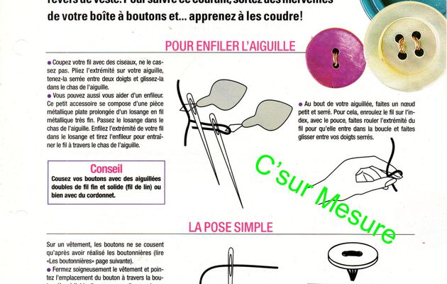 couture facile : Coudre ses boutons haut la main !