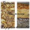 gâteau aux pommes et pépites de chocolat