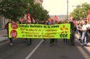 Manifestation à Valence [30 avril] au soutien des syndicalistes jugés au tribunal.
 