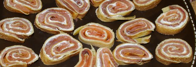 roulés de crêpes aux saumon fumé