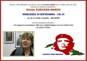 Débat à Béziers avec Aleïda Guevara-March