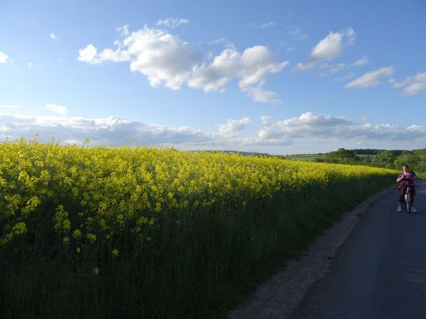 il y a des spectatrices en rang serrés ... certaines font la course avec nous !