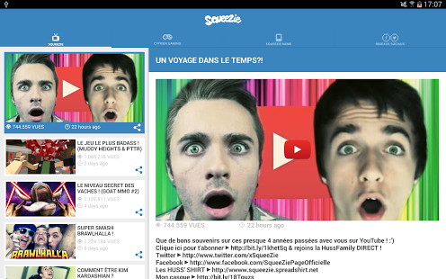 Appli android Squeezie, enfin disponible