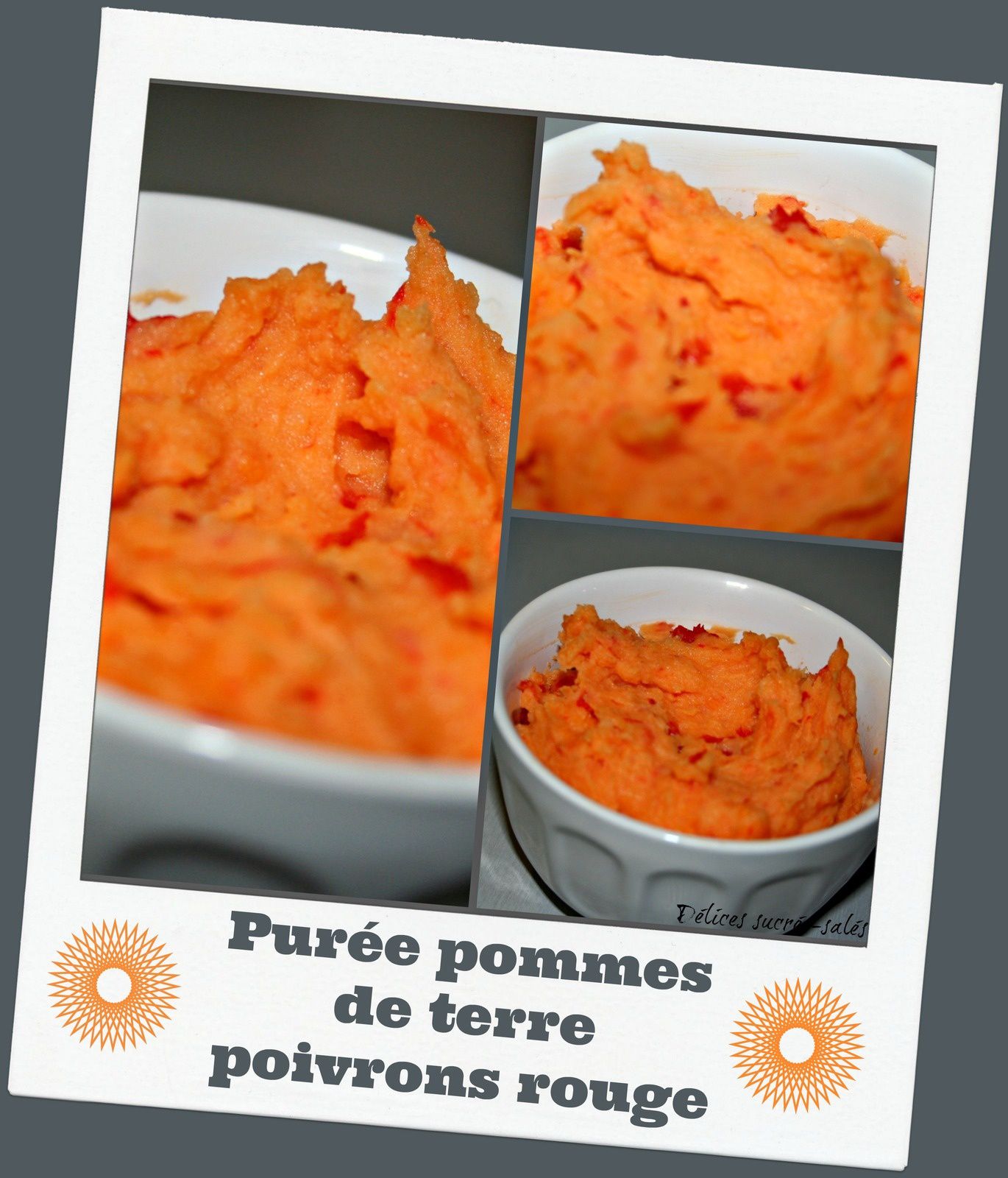 Purée pommes de terre poivrons rouge