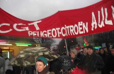 Manif des grévistes d'Aulnay/sous/Bois (93)