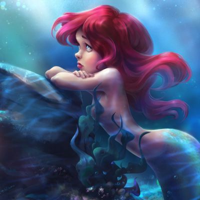 Ariel - La petite sirène - Rocher - Océan - Film d'animation - Wallpaper - Free