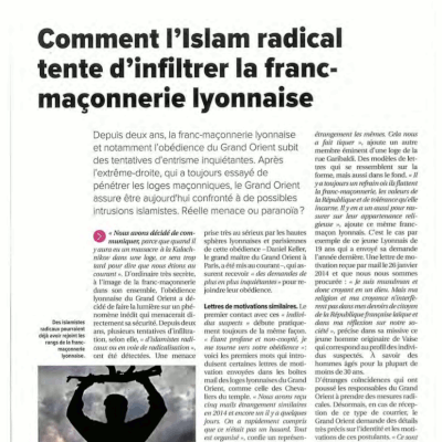 Lyon : Le Grand Orient de France infiltré par des islamistes radicaux?