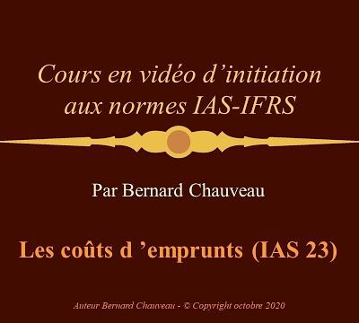 IAS 23 - COÛTS DES EMPRUNTS