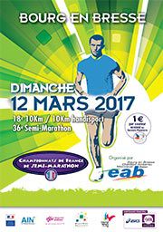 Championnats de France de semi-marathon à Bourg-en-Bresse (01), 12/03/2017