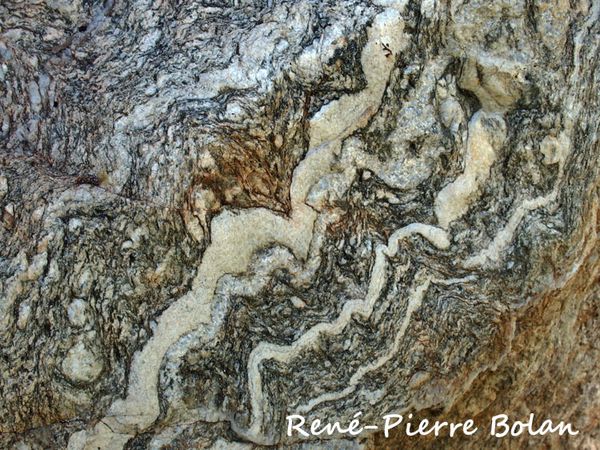 Plissements dans les gneiss oeillés du Canigou