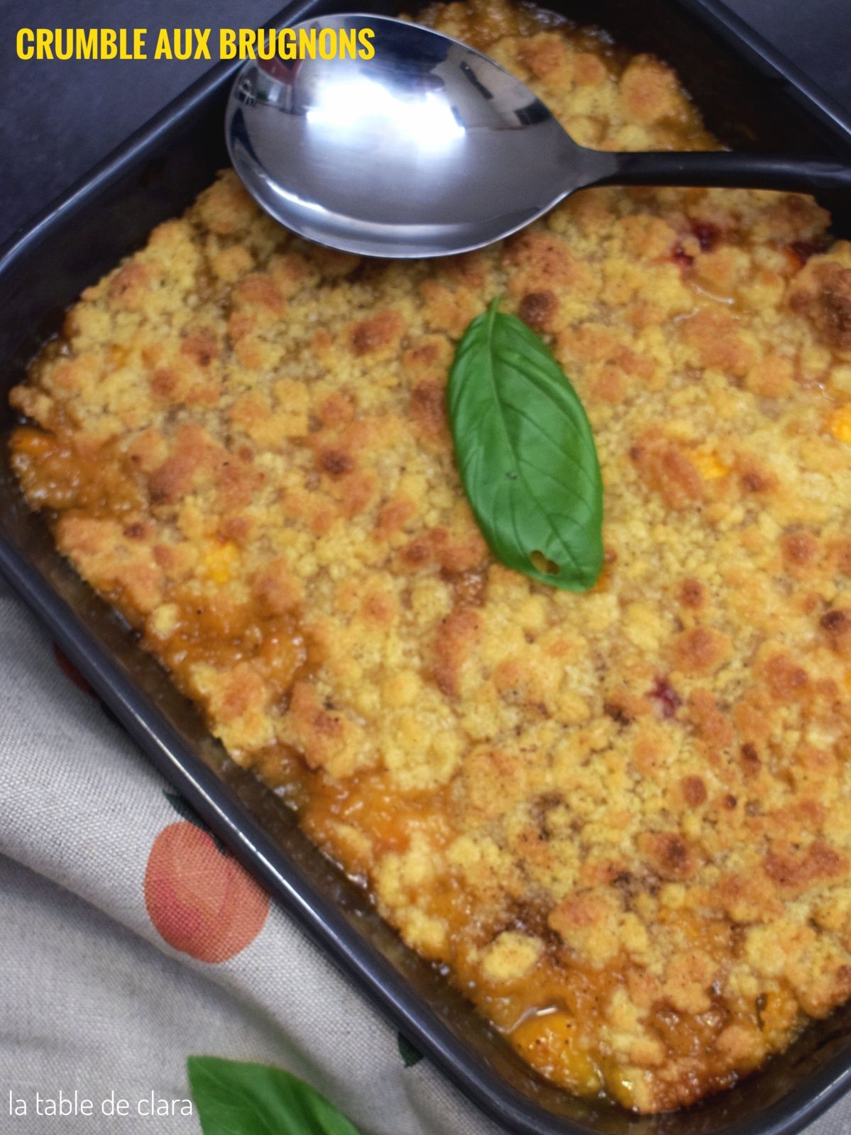 Crumble brugnons jaunes