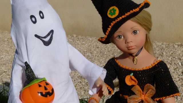 Halloween, robe pour poupée Gotz - a dress for dolls Gotz
