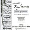 Concert de Chant Grégorien dimanche 14 septembre 2008
