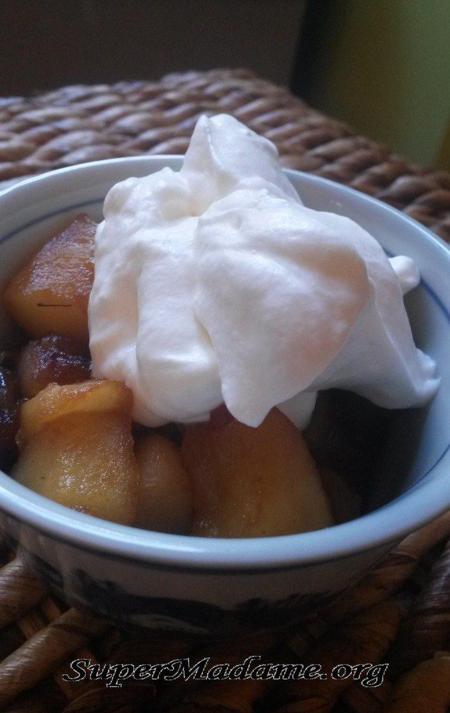 Recette de pommes à la crème fouettée