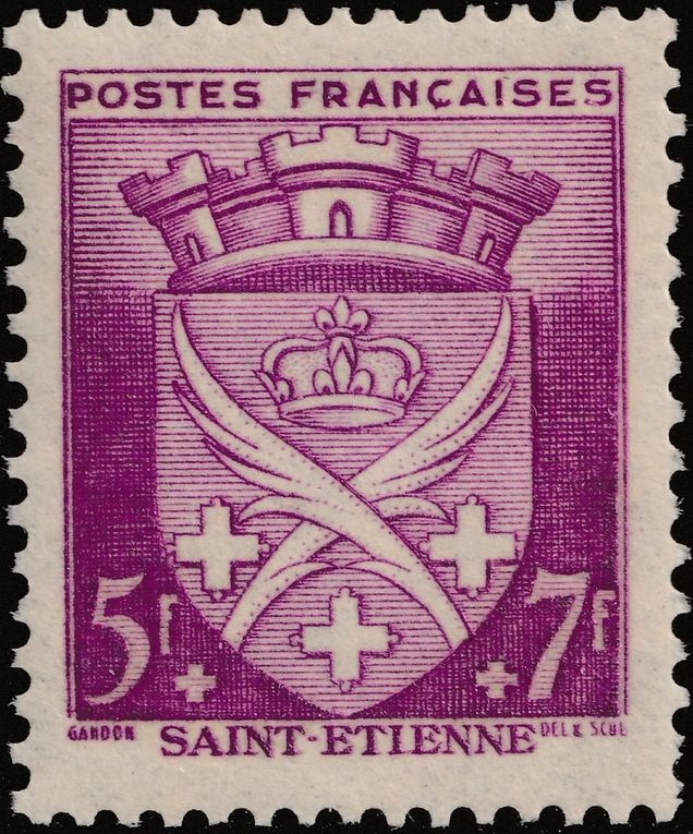 Rhône-Alpes dans la philatélie française (5/). La Loire