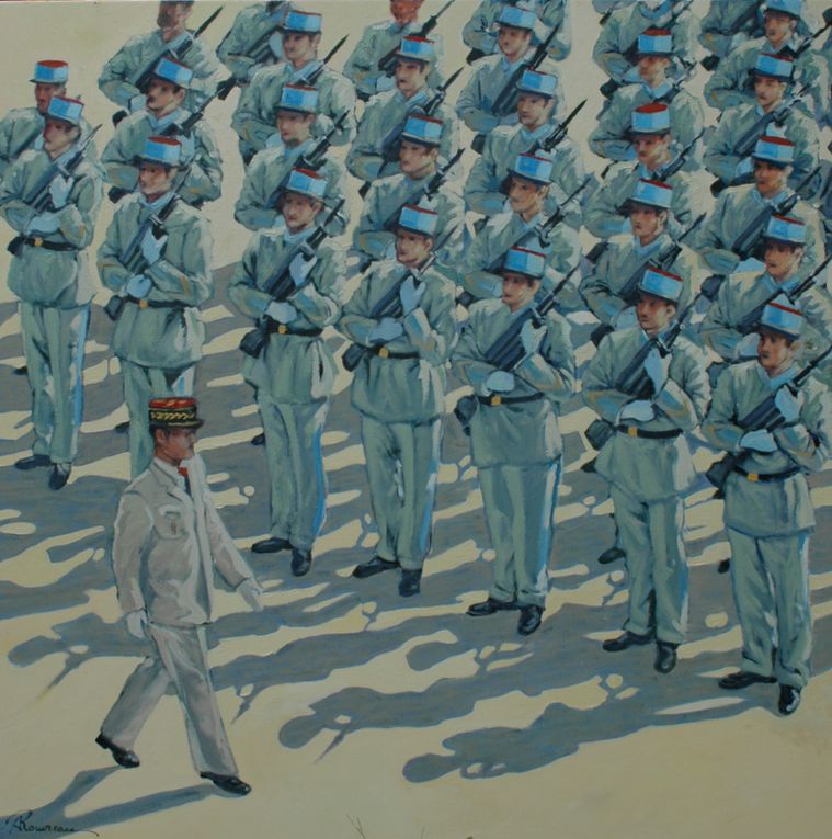 André Rouvreau peint l'école nationale des sous-officiers de l'armée de Saint-Maixent l'école