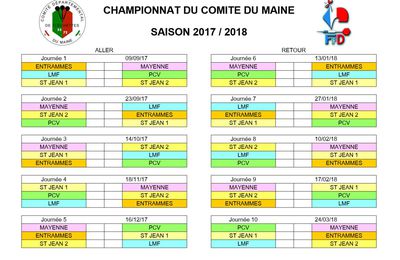 Calendrier 2017 / 2018