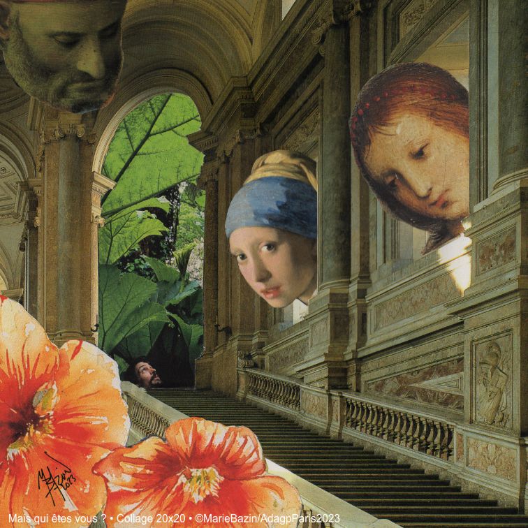 Les 4 collages exposés au World Collage Day     ©MarieBazin/Adagp2023