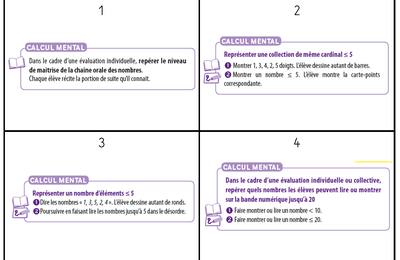 Cartes calcul mental Vivre les maths CP