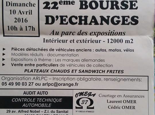 22ème bourse d'échange à Châtellerault ce weekend. 