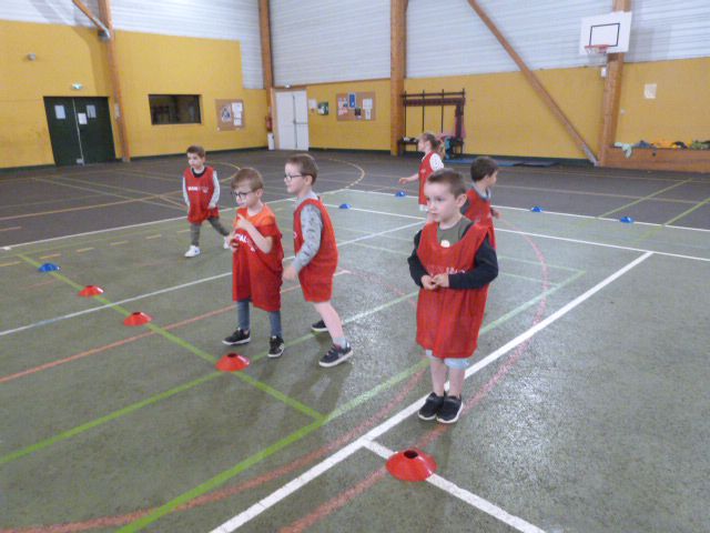 Séance de sport avec Elise en PS MS: la balle aux prisonniers